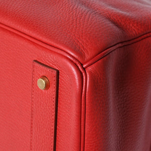 極美品 HERMES エルメス Haut a Courroies オータクロア55 ハンドバッグ アルデンヌ ルージュアッシュ ゴールド金具 ⚪︎U刻印 中古 4a008369