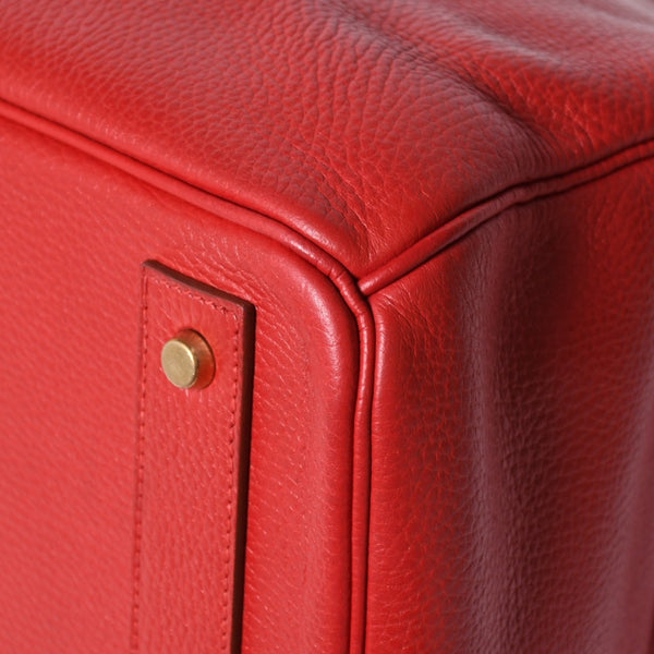 極美品 HERMES エルメス Haut a Courroies オータクロア55 ハンドバッグ アルデンヌ ルージュアッシュ ゴールド金具 ⚪︎U刻印 中古 4a008369