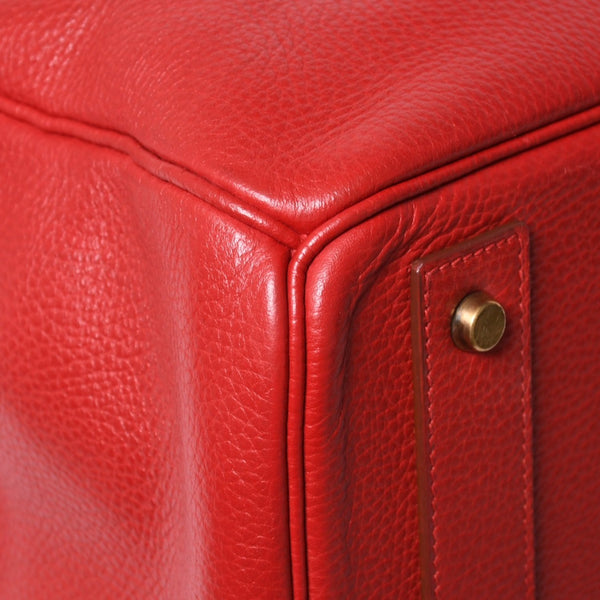極美品 HERMES エルメス Haut a Courroies オータクロア55 ハンドバッグ アルデンヌ ルージュアッシュ ゴールド金具 ⚪︎U刻印 中古 4a008369