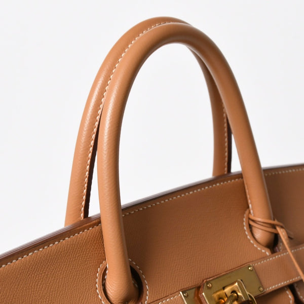 極美品 HERMES エルメス Haut a Courroies オータクロア45 ハンドバッグ アルデンヌ ナチュラル ゴールド金具 ○X刻印 中古 4a008370