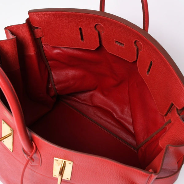 極美品 HERMES エルメス Haut a Courroies オータクロア55 ハンドバッグ アルデンヌ ルージュアッシュ ゴールド金具 ⚪︎U刻印 中古 4a008369