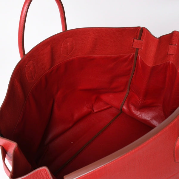 極美品 HERMES エルメス Haut a Courroies オータクロア55 ハンドバッグ アルデンヌ ルージュアッシュ ゴールド金具 ⚪︎U刻印 中古 4a008369