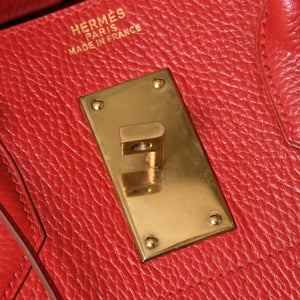 極美品 HERMES エルメス Haut a Courroies オータクロア55 ハンドバッグ アルデンヌ ルージュアッシュ ゴールド金具 ⚪︎U刻印 中古 4a008369