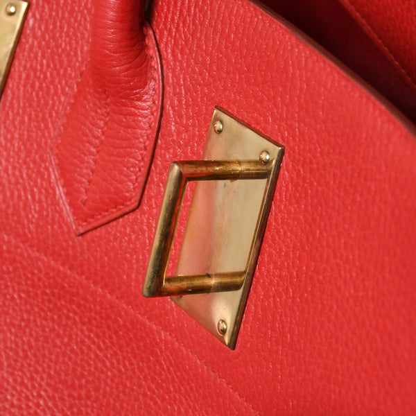 極美品 HERMES エルメス Haut a Courroies オータクロア55 ハンドバッグ アルデンヌ ルージュアッシュ ゴールド金具 ⚪︎U刻印 中古 4a008369