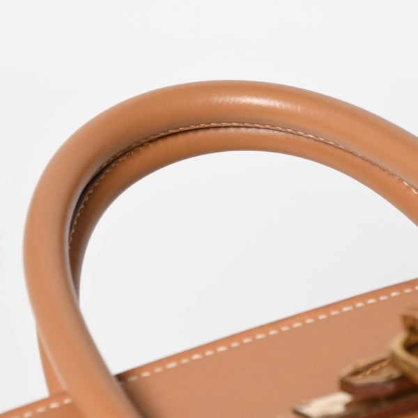 極美品 HERMES エルメス Haut a Courroies オータクロア45 ハンドバッグ アルデンヌ ナチュラル ゴールド金具 ○X刻印 中古 4a008370