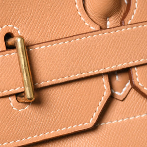 極美品 HERMES エルメス Haut a Courroies オータクロア45 ハンドバッグ アルデンヌ ナチュラル ゴールド金具 ○X刻印 中古 4a008370
