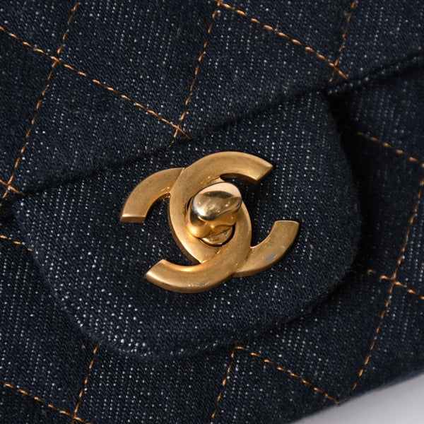 新品同様 CHANEL シャネル ミニマトラッセ20 Sフラップ Sチェーンショルダーバッグ A69900 ランダム番台 ココマーク デニム 中古 4a008875