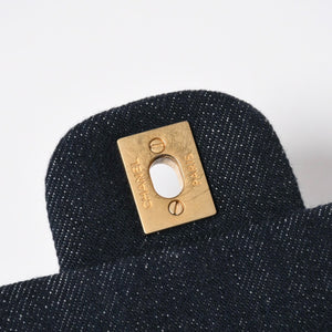 新品同様 CHANEL シャネル ミニマトラッセ20 Sフラップ Sチェーンショルダーバッグ A69900 ランダム番台 ココマーク デニム 中古 4a008875