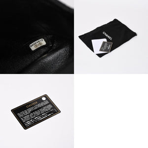 CHANEL Mini Matelasse Chain Shoulder Bag 17cm Caviar Skin Black Silver Hardware No. 21 Good Condition Used 4a008372