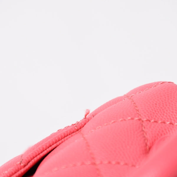Very Good Condition CHANEL Coco Handle XXS 2WAY Handbag Shoulder 30s AS2215 Caviar Skin Pink Used 4a008409