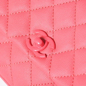 Very Good Condition CHANEL Coco Handle XXS 2WAY Handbag Shoulder 30s AS2215 Caviar Skin Pink Used 4a008409
