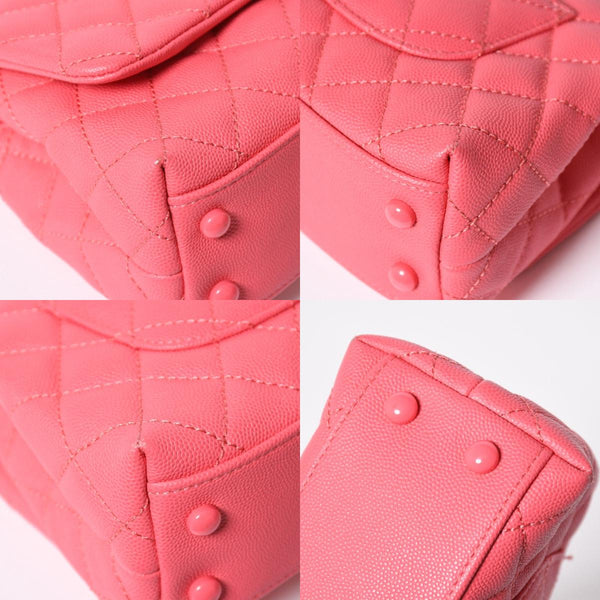 Very Good Condition CHANEL Coco Handle XXS 2WAY Handbag Shoulder 30s AS2215 Caviar Skin Pink Used 4a008409