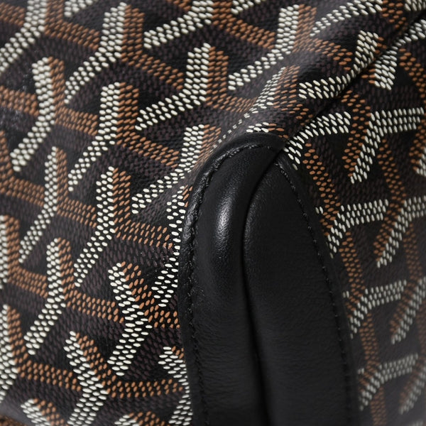 新品同様 GOYARD ゴヤール アルトワPM トートバッグ ゴヤールディンキャンバス シュヴロッシュカーフスキン ブラック 中古 4a008384