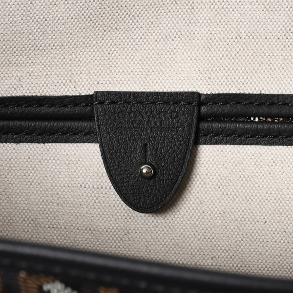 新品同様 GOYARD ゴヤール アルトワPM トートバッグ ゴヤールディンキャンバス シュヴロッシュカーフスキン ブラック 中古 4a008384