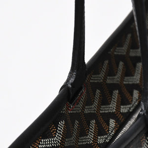 新品同様 GOYARD ゴヤール アルトワPM トートバッグ ゴヤールディンキャンバス シュヴロッシュカーフスキン ブラック 中古 4a008384