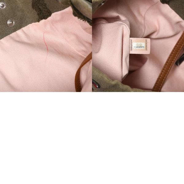 極美品 CHANEL シャネル クルーズライン LA HABANA ハバナ チェーンワンショルダーバッグ A93674 23番台 スパンコール カーキ 中古 4a008672