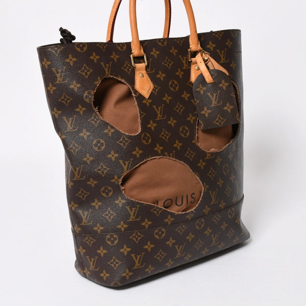 極美品 LOUIS VUITTON ルイヴィトン ウィズホールズ トートバッグ M40279 コムデギャルソン 川久保玲 2014 ゴールド金具 中古 4a008328