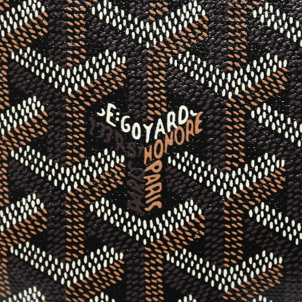 Like new GOYARD Artois PM Tote Bag Goyardin Canvas Chevroche Calfskin Black Used 4a008384
