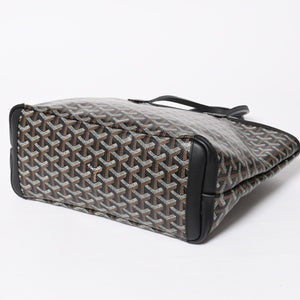 新品同様 GOYARD ゴヤール アルトワPM トートバッグ ゴヤールディンキャンバス シュヴロッシュカーフスキン ブラック 中古 4a008384