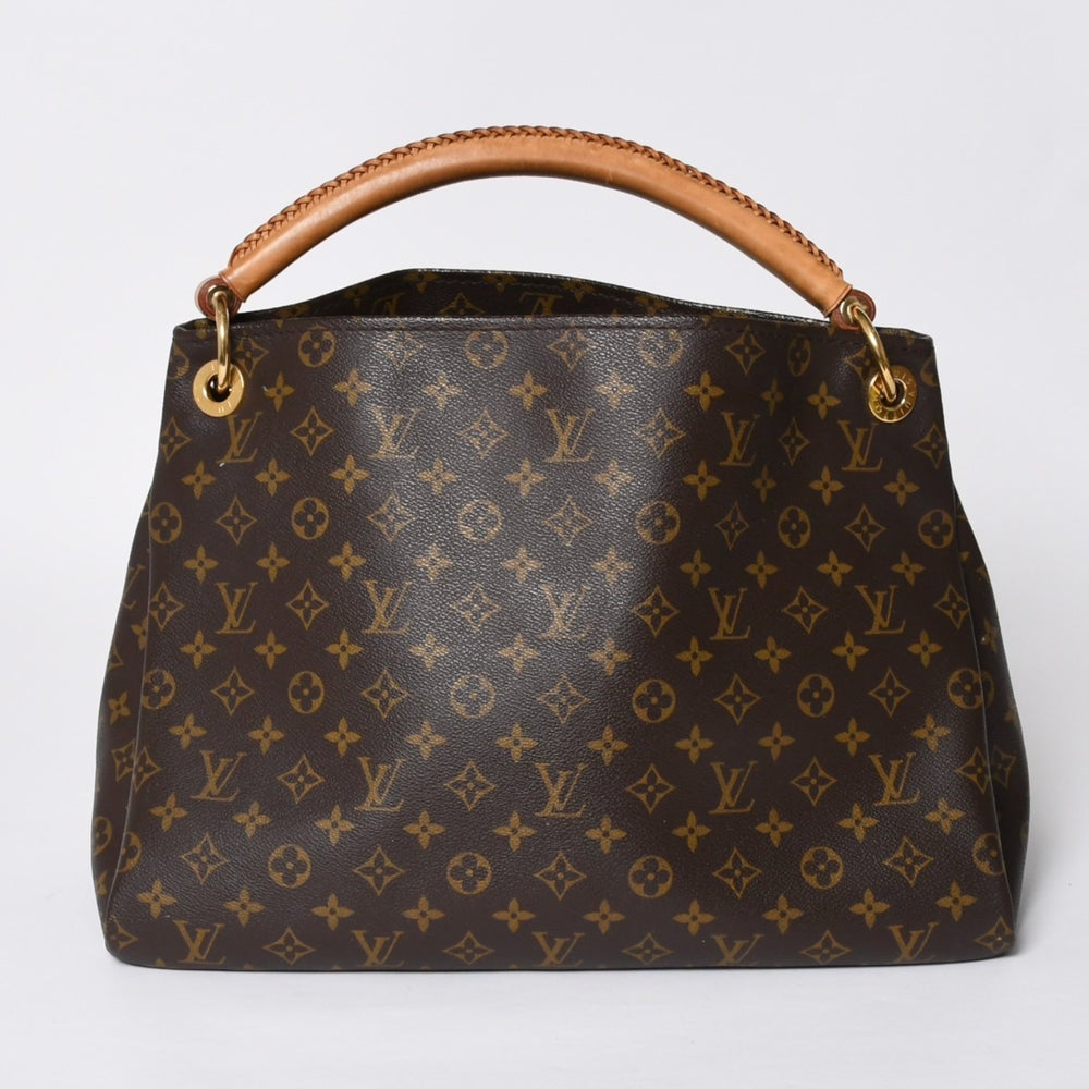 LOUIS VUITTON ルイヴィトン LV アーツィ MM モノグラム Ｍ40249 PVC ヌメ革 ブラウン ゴールド金具 美品 中古 4a008326