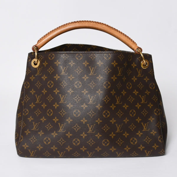 LOUIS VUITTON ルイヴィトン LV アーツィ MM モノグラム Ｍ40249 PVC ヌメ革 ブラウン ゴールド金具 美品 中古 4a008326