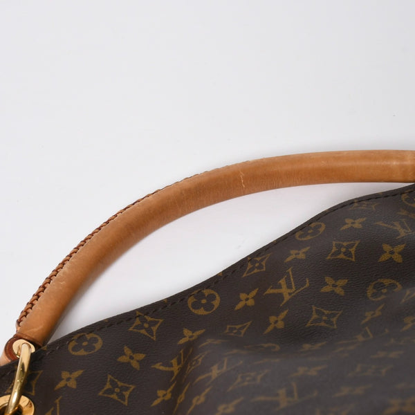LOUIS VUITTON ルイヴィトン LV アーツィ MM モノグラム Ｍ40249 PVC ヌメ革 ブラウン ゴールド金具 美品 中古 4a008326