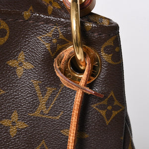 LOUIS VUITTON ルイヴィトン LV アーツィ MM モノグラム Ｍ40249 PVC ヌメ革 ブラウン ゴールド金具 美品 中古 4a008326