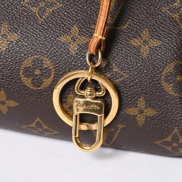 LOUIS VUITTON ルイヴィトン LV アーツィ MM モノグラム Ｍ40249 PVC ヌメ革 ブラウン ゴールド金具 美品 中古 4a008326