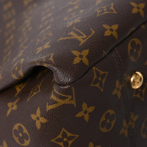 LOUIS VUITTON ルイヴィトン LV アーツィ MM モノグラム Ｍ40249 PVC ヌメ革 ブラウン ゴールド金具 美品 中古 4a008326