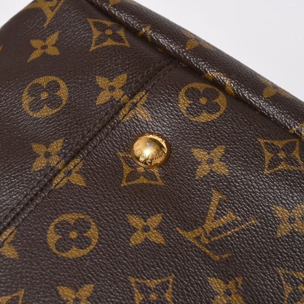 LOUIS VUITTON ルイヴィトン LV アーツィ MM モノグラム Ｍ40249 PVC ヌメ革 ブラウン ゴールド金具 美品 中古 4a008326