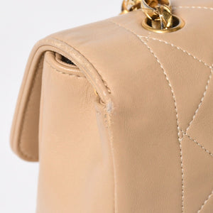極美品 CHANEL シャネル Sフラップ Sチェーンショルダーバッグ 1番台 ココマーク ラムスキン ベージュ ゴールド金具 中古 4a008860
