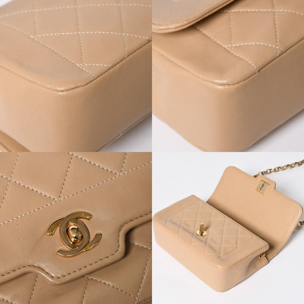 極美品 CHANEL シャネル Sフラップ Sチェーンショルダーバッグ 1番台 ココマーク ラムスキン ベージュ ゴールド金具 中古 4a008860