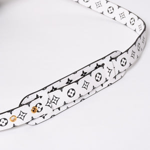 極美品 LOUIS VUITTON ルイヴィトン キーポル バンドリエール50 モノグラムジャイアント M44590 カーキ ホワイト ゴールド金具 中古 4a008898