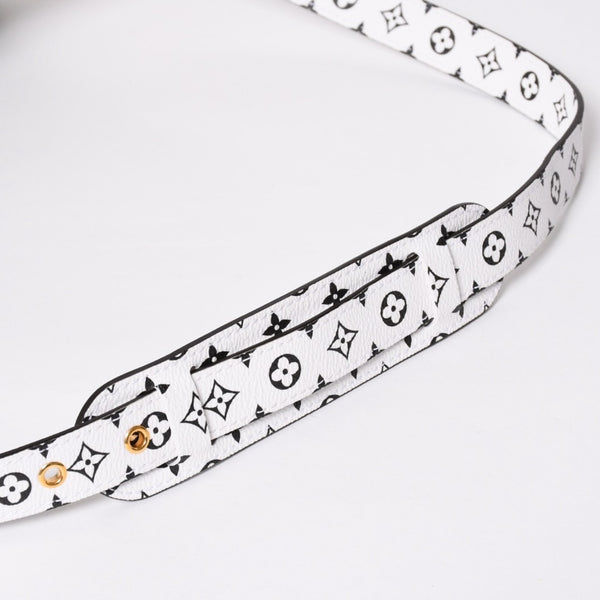 極美品 LOUIS VUITTON ルイヴィトン キーポル バンドリエール50 モノグラムジャイアント M44590 カーキ ホワイト ゴールド金具 中古 4a008898