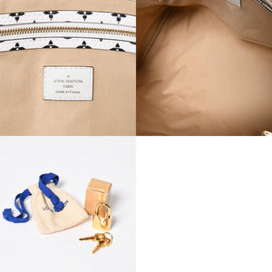 極美品 LOUIS VUITTON ルイヴィトン キーポル バンドリエール50 モノグラムジャイアント M44590 カーキ ホワイト ゴールド金具 中古 4a008898