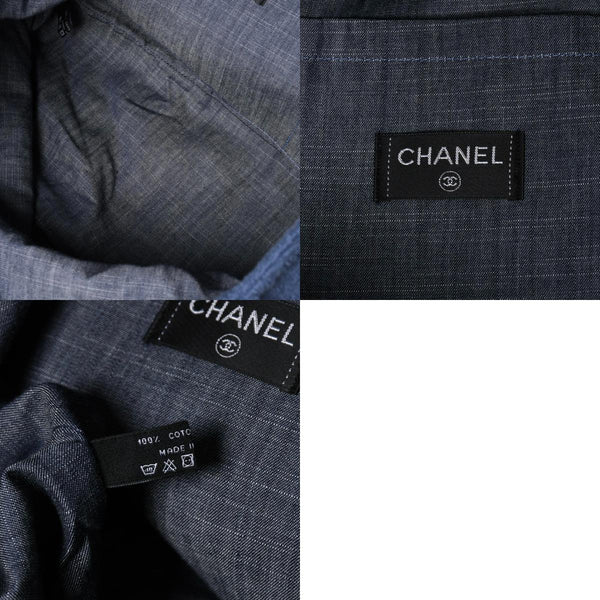 新品同様品 CHANEL シャネル ココビーチ ココマーク トートバッグ ハンドバッグ ネイビー ピンク パイル生地 中古 4a008688