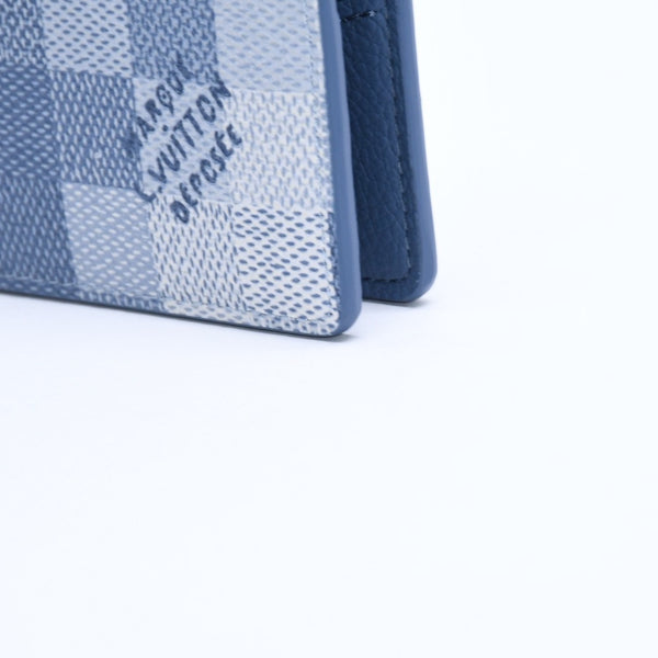 新品同様品 LOUIS VUITTON ルイヴィトン 財布 カードケース 2つ折り財布 M28591 インディゴブルー 中古 4a008396