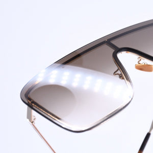 極美品 SAINT LAURENT サンローラン サングラス アイウェア ティアドロップ SL364 MASK 006 サイズ99◻︎01 140 ブラウン 中古 4a008438