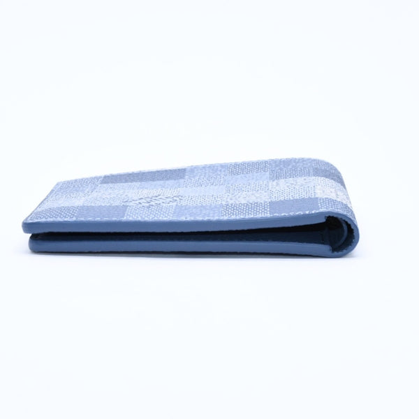 新品同様品 LOUIS VUITTON ルイヴィトン 財布 カードケース 2つ折り財布 M28591 インディゴブルー 中古 4a008396