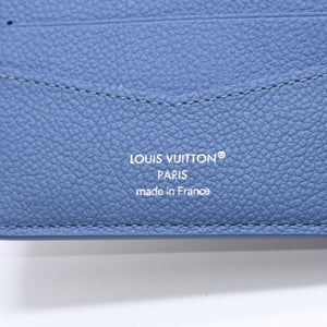 新品同様品 LOUIS VUITTON ルイヴィトン 財布 カードケース 2つ折り財布 M28591 インディゴブルー 中古 4a008396