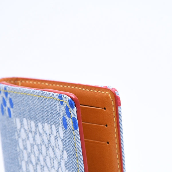 極美品 LOUIS VUITTON ルイヴィトン カードケース 2つ折り N00164 インディゴブルー イエロー ブルー オーガナイザードゥポッシュ 中古 4a008383