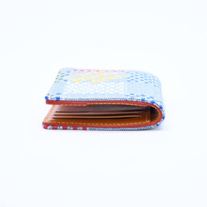極美品 LOUIS VUITTON ルイヴィトン カードケース 2つ折り N00164 インディゴブルー イエロー ブルー オーガナイザードゥポッシュ 中古 4a008383