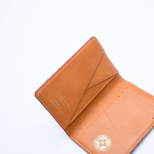 極美品 LOUIS VUITTON ルイヴィトン カードケース 2つ折り N00164 インディゴブルー イエロー ブルー オーガナイザードゥポッシュ 中古 4a008383