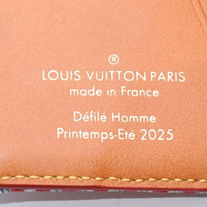 極美品 LOUIS VUITTON ルイヴィトン カードケース 2つ折り N00164 インディゴブルー イエロー ブルー オーガナイザードゥポッシュ 中古 4a008383