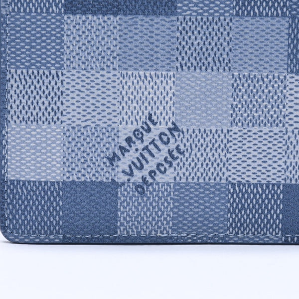 新品同様品 LOUIS VUITTON ルイヴィトン 財布 カードケース 2つ折り財布 M28591 インディゴブルー 中古 4a008396