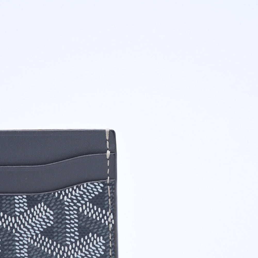 Very good condition GOYARD Saint Sulpice Herringbone Card Case STSULPPMLTY51CL51X Gray PVC Leather Used 4a008561