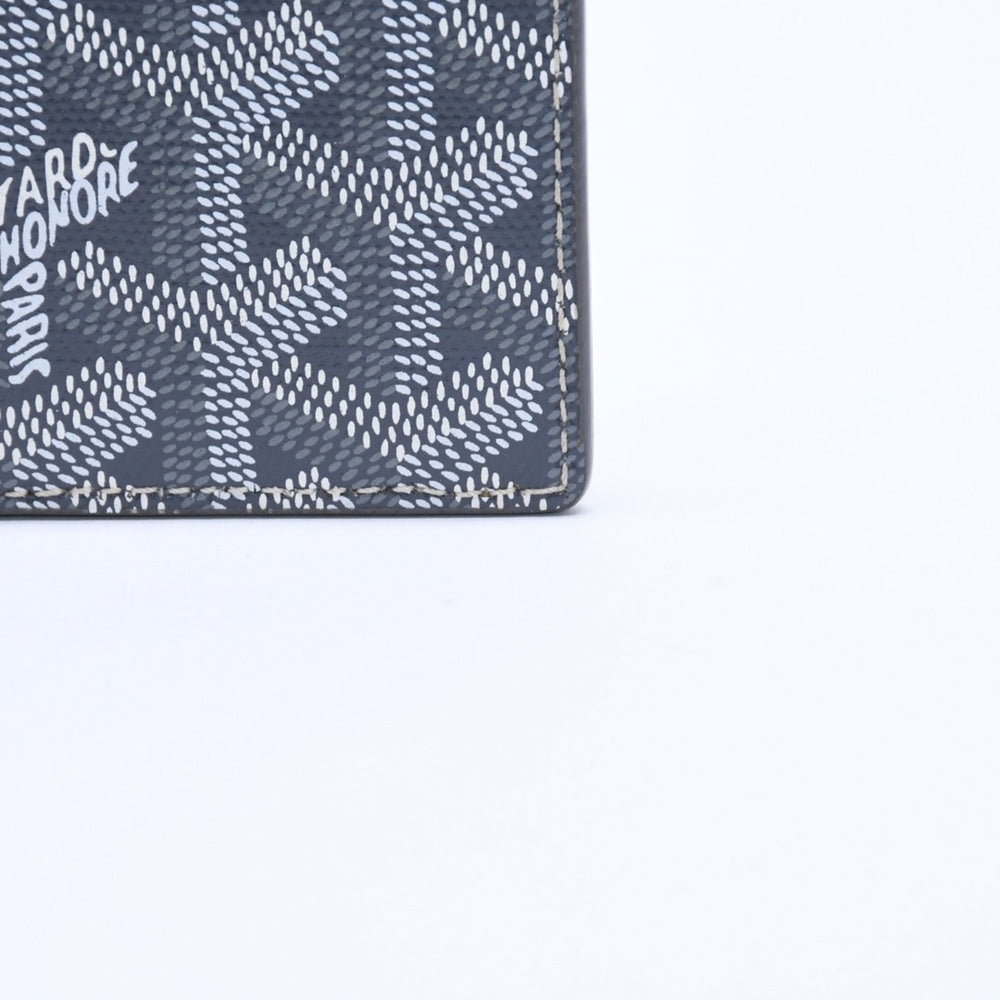 Very good condition GOYARD Saint Sulpice Herringbone Card Case STSULPPMLTY51CL51X Gray PVC Leather Used 4a008561
