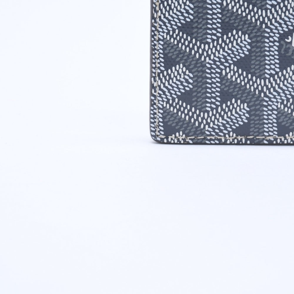 Very good condition GOYARD Saint Sulpice Herringbone Card Case STSULPPMLTY51CL51X Gray PVC Leather Used 4a008561