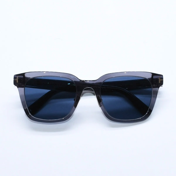 極美品 TOM FORD トムフォード サングラス 度あり TF1163-K アセテート メタル クリア ネイビー ゴールド金具 サイズ53◻︎22 145 中古 4a008451