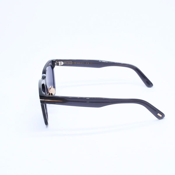 極美品 TOM FORD トムフォード サングラス 度あり TF1163-K アセテート メタル クリア ネイビー ゴールド金具 サイズ53◻︎22 145 中古 4a008451